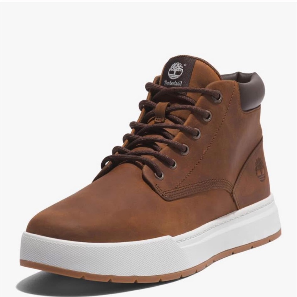Timberland Men's Tan Leather High-Top Sneakers